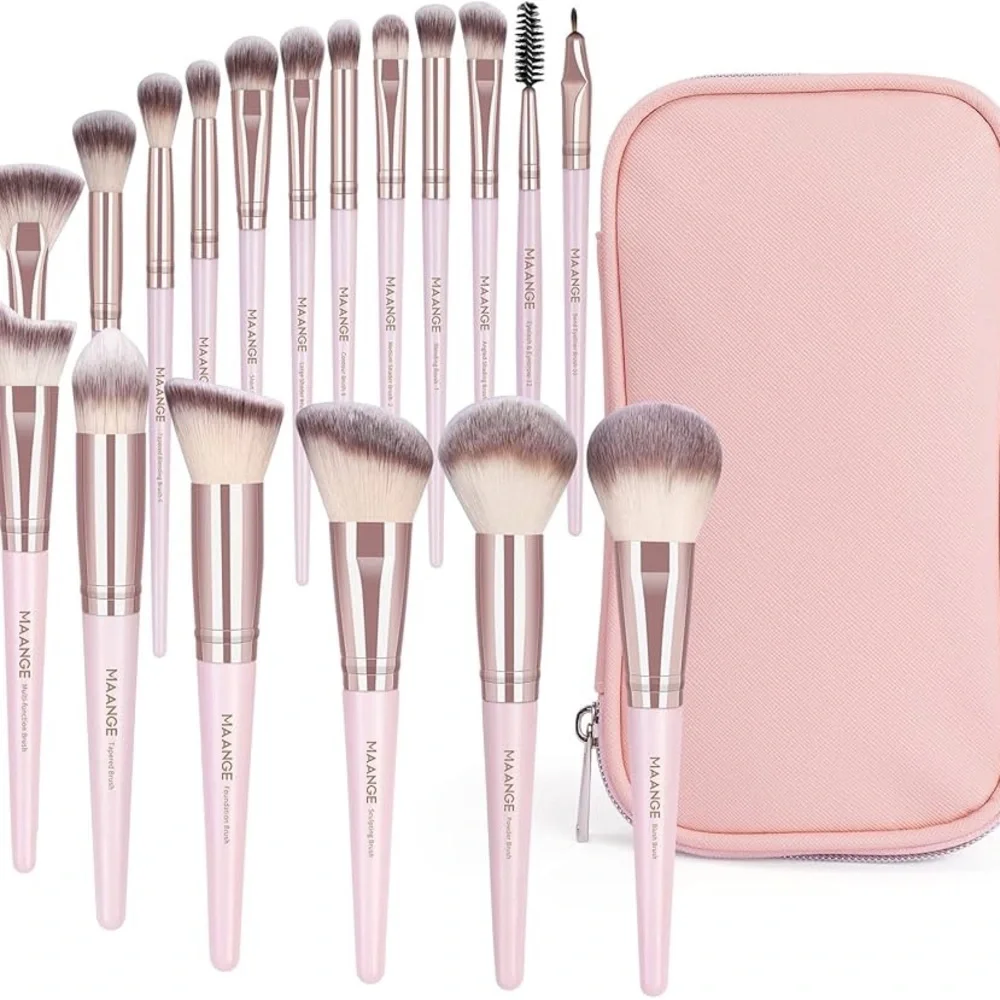Makeup Brushes, 18 Pcs Professional Premium Synthetic Makeup Brush Set with Case